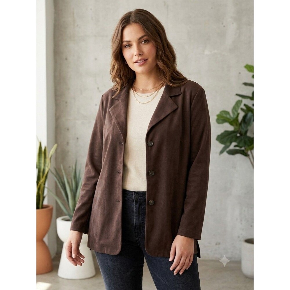 Vintage 90s Briggs New York Brown Blazer Jacket Made in USA